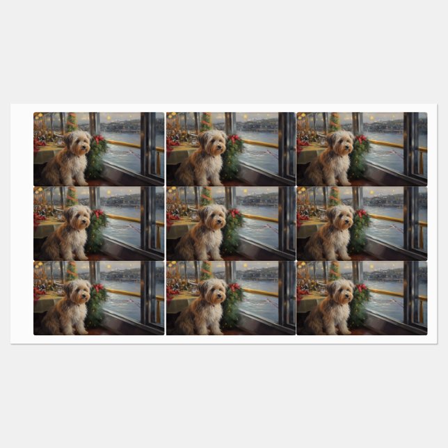 Biewer Terrier Christmas Cruise: Pawsome Holiday  Labels (Sheet)
