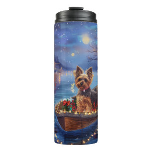 Biewer Terrier Christmas Festive Voyage Thermal Tumbler