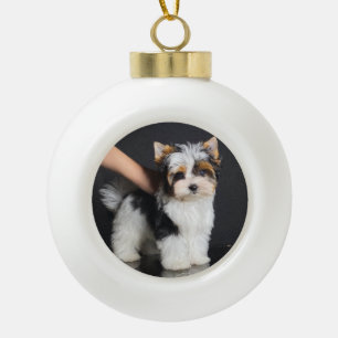 Biewer Terrier Christmas Ornament