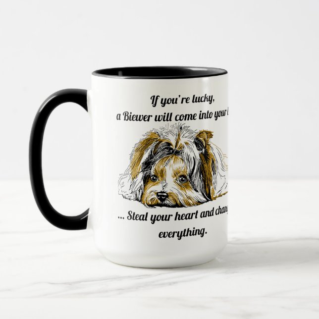 Biewer Terrier Coffee Mug (Left)