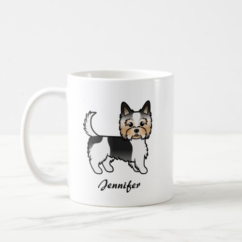 Biewer Terrier Cute Cartoon Dog  Name Coffee Mug
