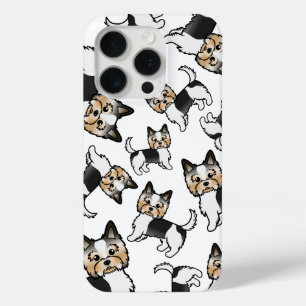 Biewer Terrier Cute Cartoon Dog Pattern iPhone 15 Pro Case