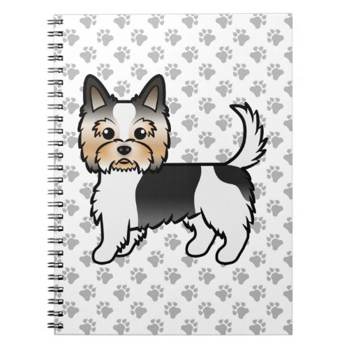 Biewer Terrier Cute Cartoon Dog  Paws Notebook