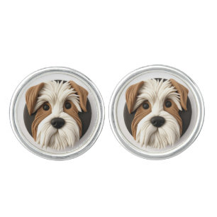 Biewer Terrier Dog 3D Inspired Cufflinks