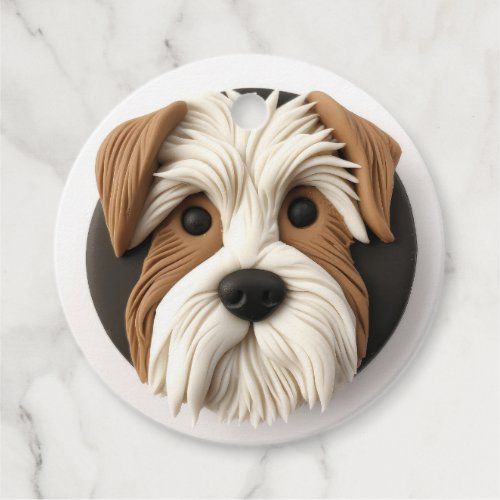 Biewer Terrier Dog 3D Inspired Favor Tags