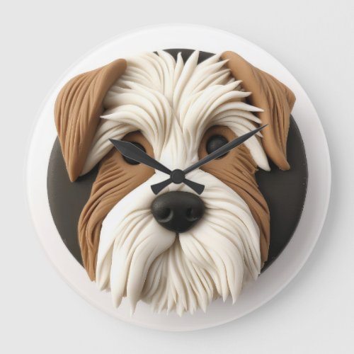 Biewer Terrier Dog 3D Inspired Large Clock