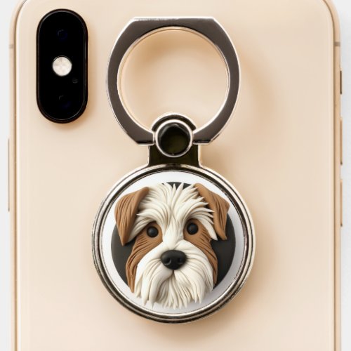 Biewer Terrier Dog 3D Inspired Phone Ring Stand