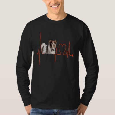 Biewer Terrier Dog Heartbeat EKG My Dogs Are My Ca T-Shirt