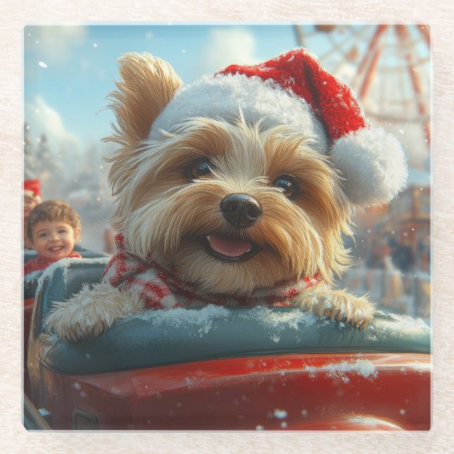 Biewer Terrier Dog Roller Coaster Christmas  (Front)