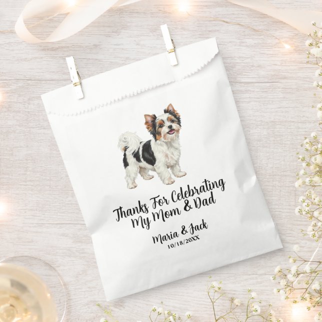 Biewer Terrier Favor Bag (Clipped)