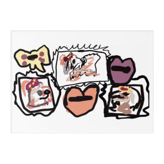  Biewer Terrier hearts Acrylic Print