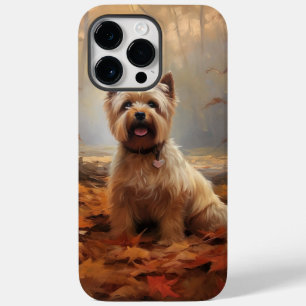 Biewer Terrier in Autumn Leaves Fall Inspire Case-Mate iPhone 14 Pro Max Case