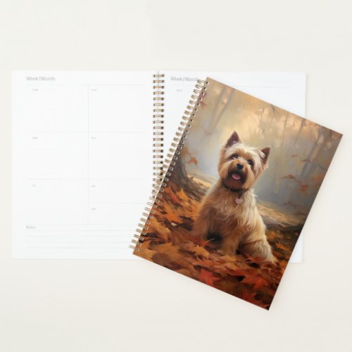 Biewer Terrier in Autumn Leaves Fall Inspire Planner