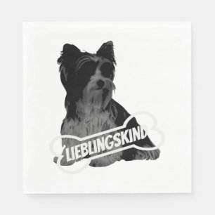Biewer Terrier portrait, funny saying Classic T-Sh Napkins