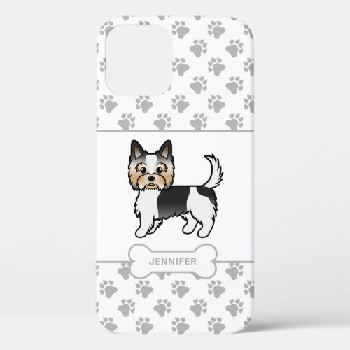 Biewer Terrier With Paws Dog Bone  Name iPhone 12 Case