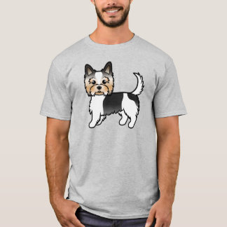 Biewer Terrier Yorkshire Terrier Cute Cartoon Dog T-Shirt