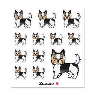 Biewer Terrier Yorkshire Terrier Cute Cartoon Dogs Sticker