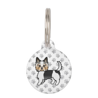 Biewer Terrier Yorkshire Terrier Dog &amp; Pet's Info Pet ID Tag