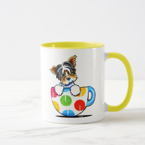 Biewer Yorkie Polka Dot Cup