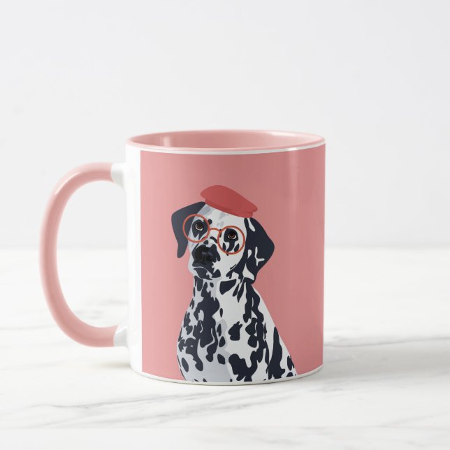 Biff The Artist Dalmatian Dog Mug (Left)