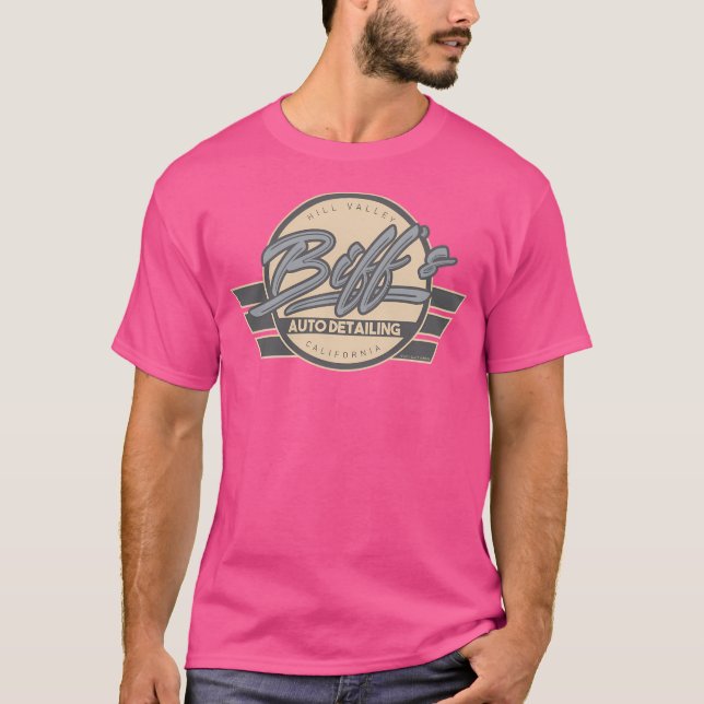 Biff'S Auto Detailing. Back To The Future Movie T-Shirt (Front)