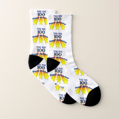 Big 100 Happy Birthday Socks