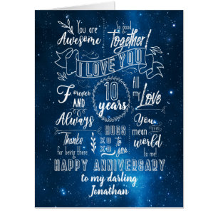 BIG 10th Anniversary Chalkboard Card