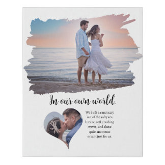 Big 16x20 Custom Family Couple Photo Canvas Print