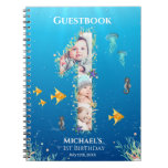 Big 1st Birthday Under The Sea Photo Guest Book at Zazzle