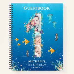 Big 1st Birthday Under The Sea Photo Guest Book