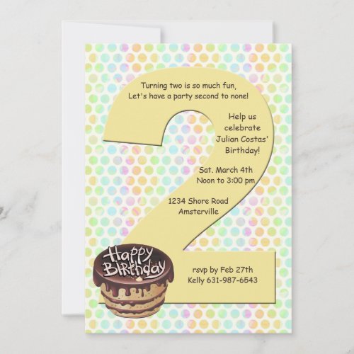 Big 2 Birthday Party Invitation