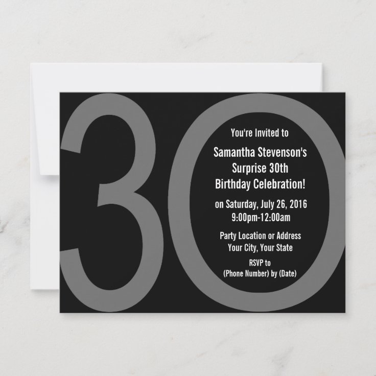 Big 3-0 Birthday Party Invitations | Zazzle