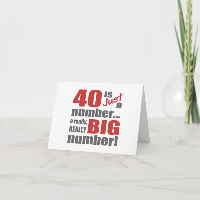Big 40th Birthday Card (Front)