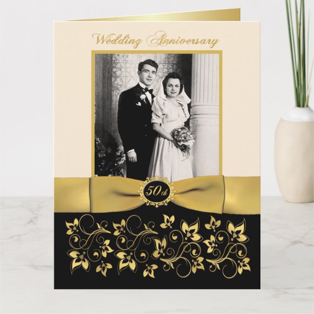 BIG 50th Anniversary Photo Guest Signing Card (Front)