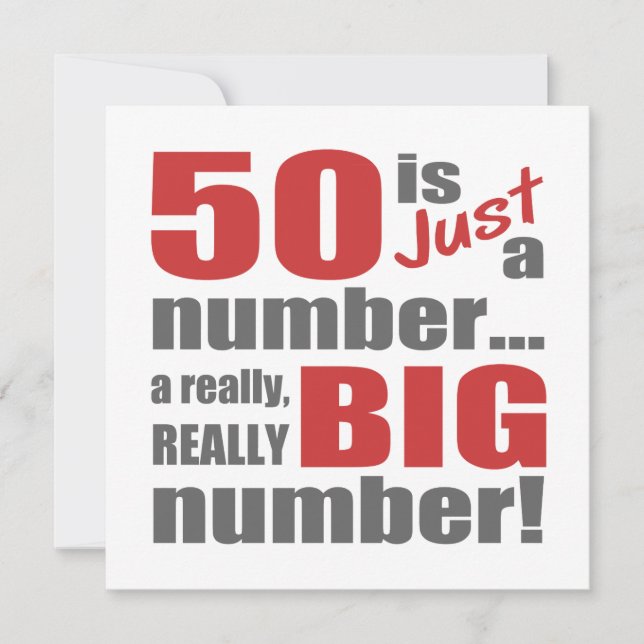 Big 50th Birthday Card (Front)