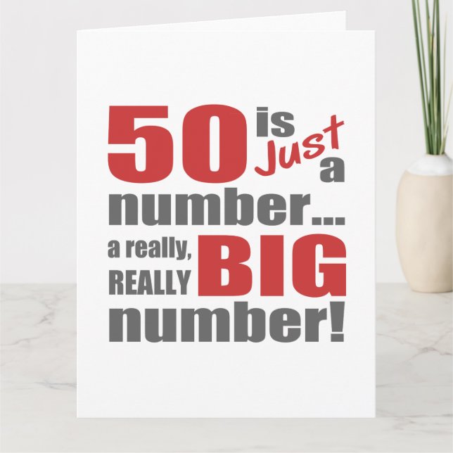 Big 50th Birthday Card (Front)