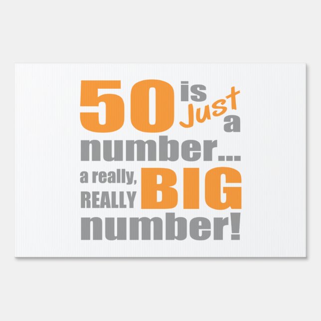 Big 50th Birthday Sign (Front)