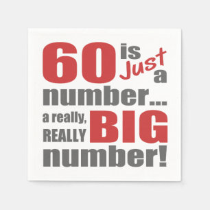 Big 60th Birthday Paper Napkins