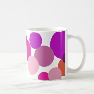 Big 70s polka dots in purple coffee mug