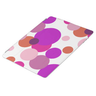 Big 70s polka dots in purple iPad smart cover