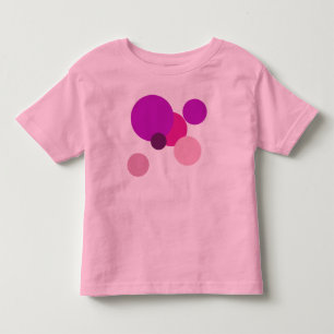 Big 70s polka dots in purple toddler t-shirt