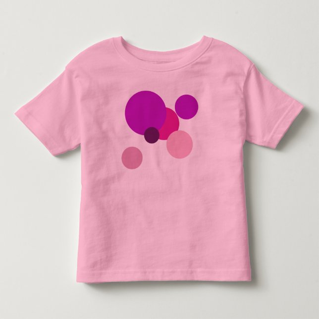 Big 70s polka dots in purple toddler t-shirt (Front)