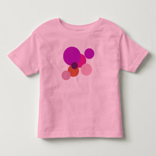 Big 70s polka dots in purple toddler t-shirt