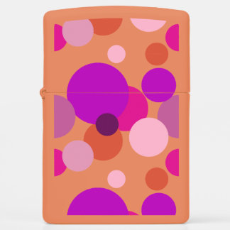 Big 70s polka dots in purple zippo lighter