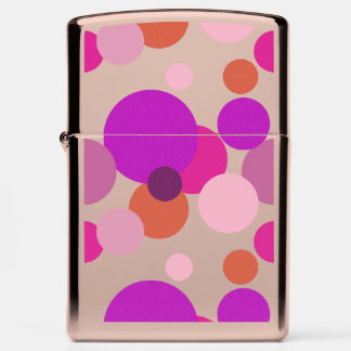Big 70s polka dots in purple zippo lighter