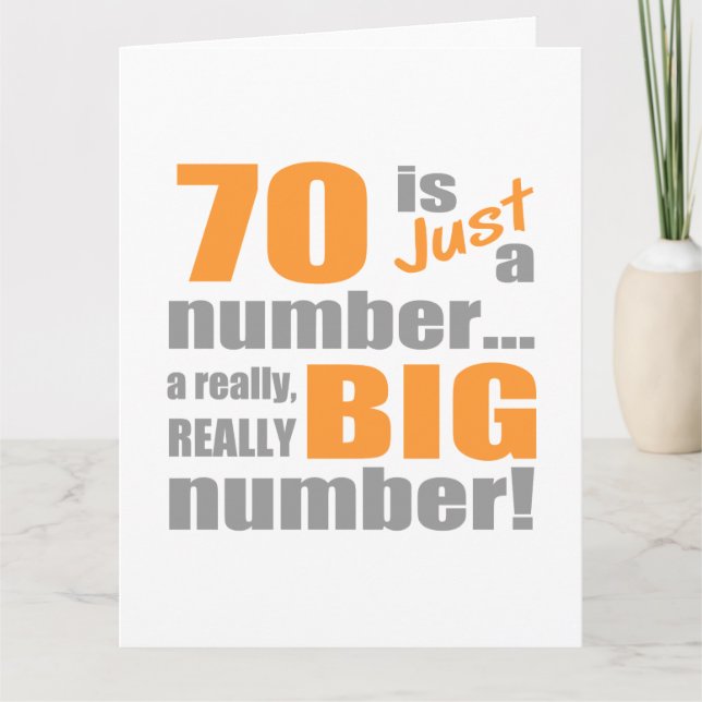 Big 70th Birthday Card (Front)