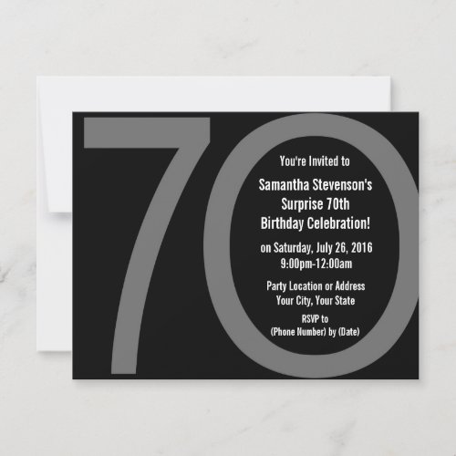 Big 7-0 Birthday Party Invitations