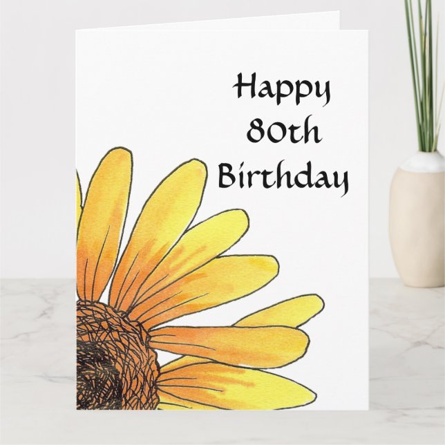 Big 80th Birthday Card (Front)
