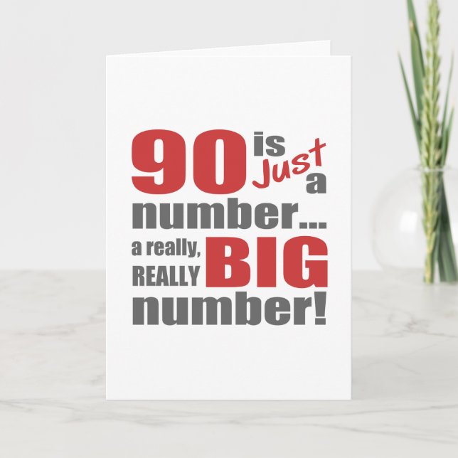 Big 90th Birthday Card (Front)