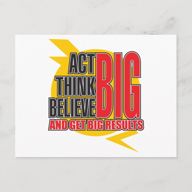 Big Affirmations Postcard (Front)